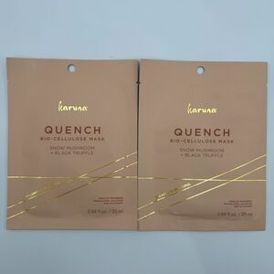 2 x Karuna Skin Quench Bio-Cellulose Mask Hyaluronic Acid Blend Expires 7/27